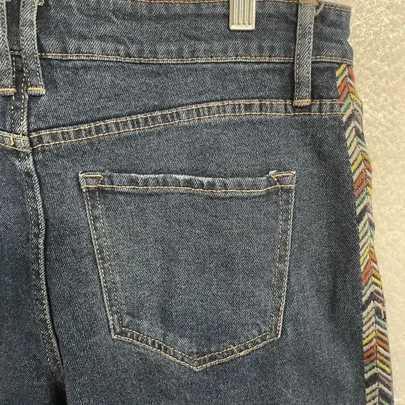 Knox Rose Jeans Women's 10 Medium Wash Embroidered Straight Leg Ankle Boho NEW - Picture 6 of 10